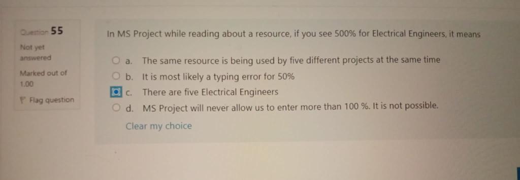 Clear my choiceQuestion 56 In Access, which of the following statements about