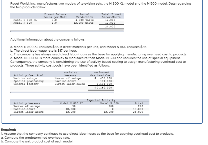 the N 800 XL model and the N 500 model. Data regarding