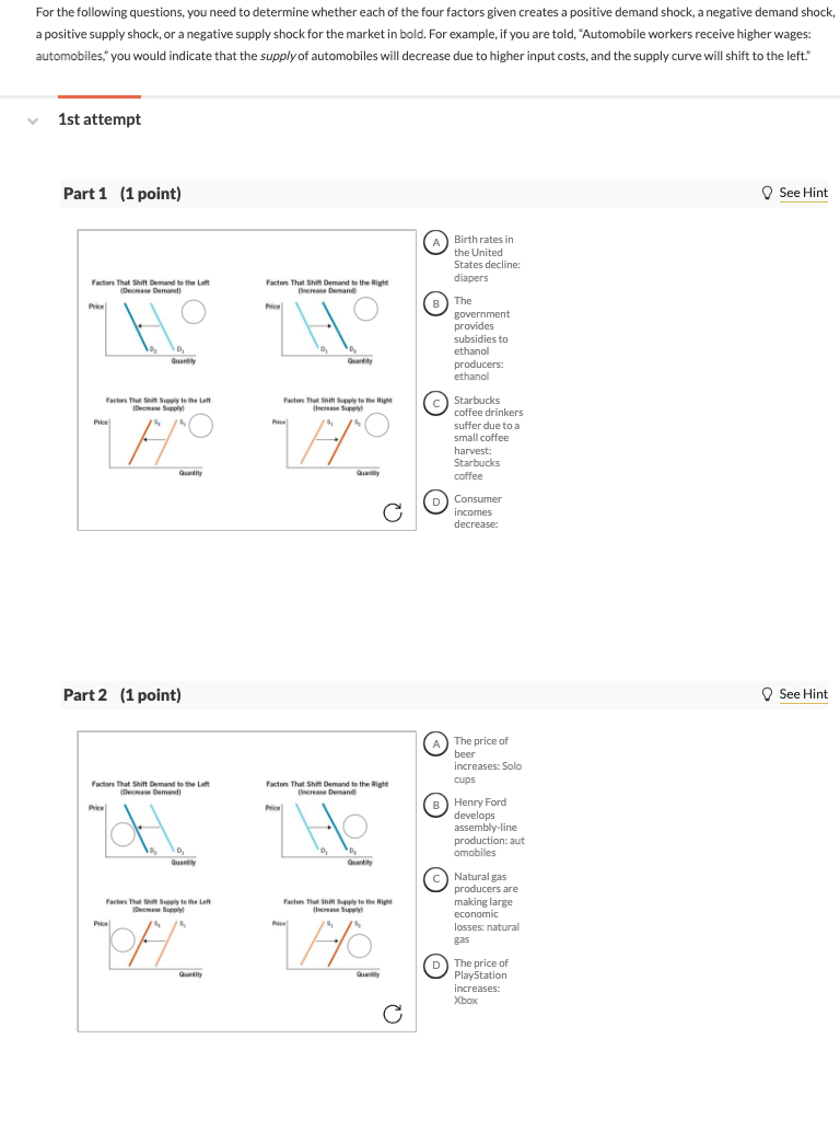principal-agent problem, or neither. V 1st attempt See Hint Items (6 items)