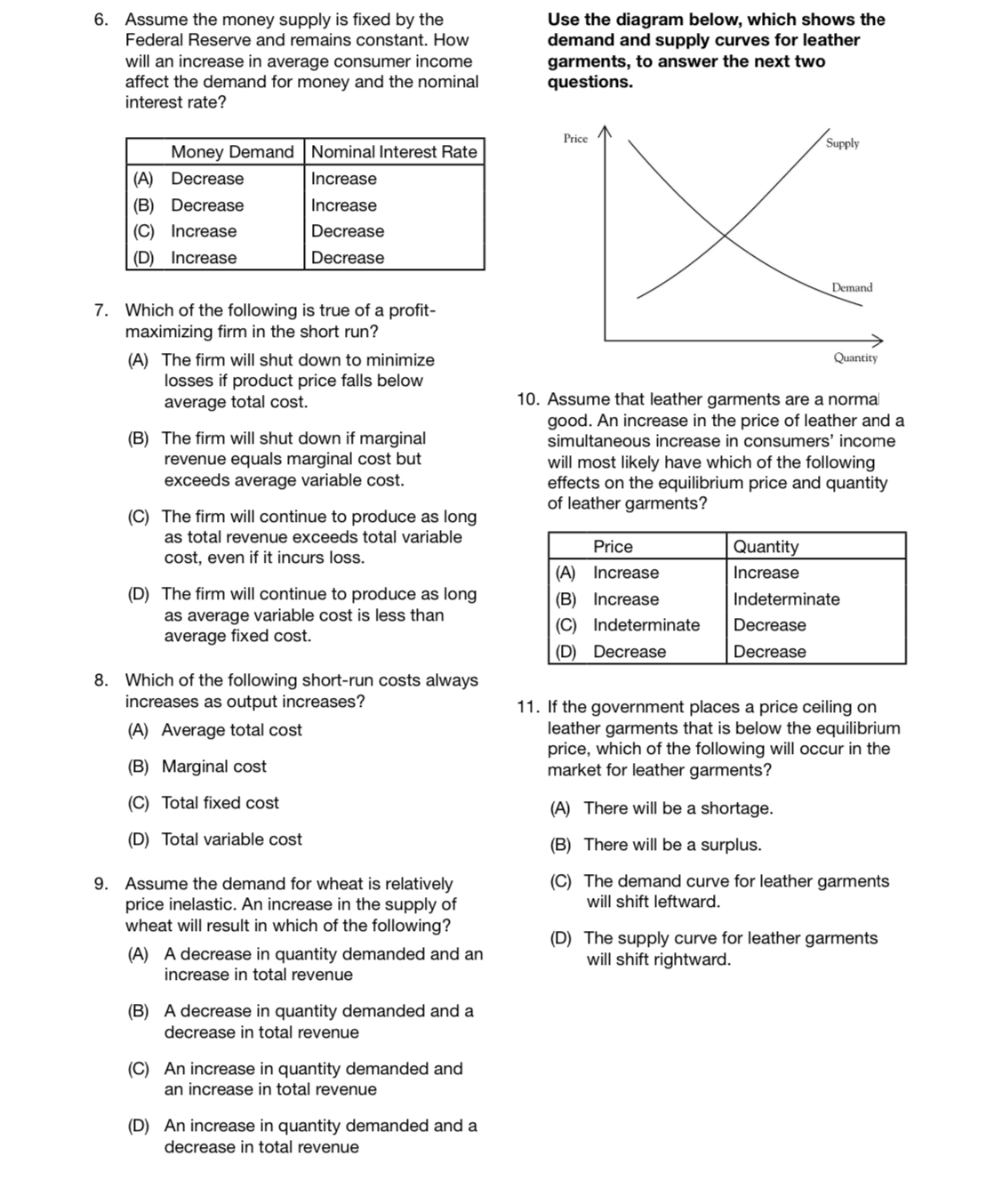 Answer ALL questions Sample Test Questions 3. The view that specialization