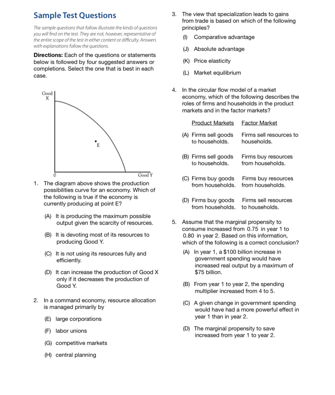 leads to gains from trade is based on which of the following