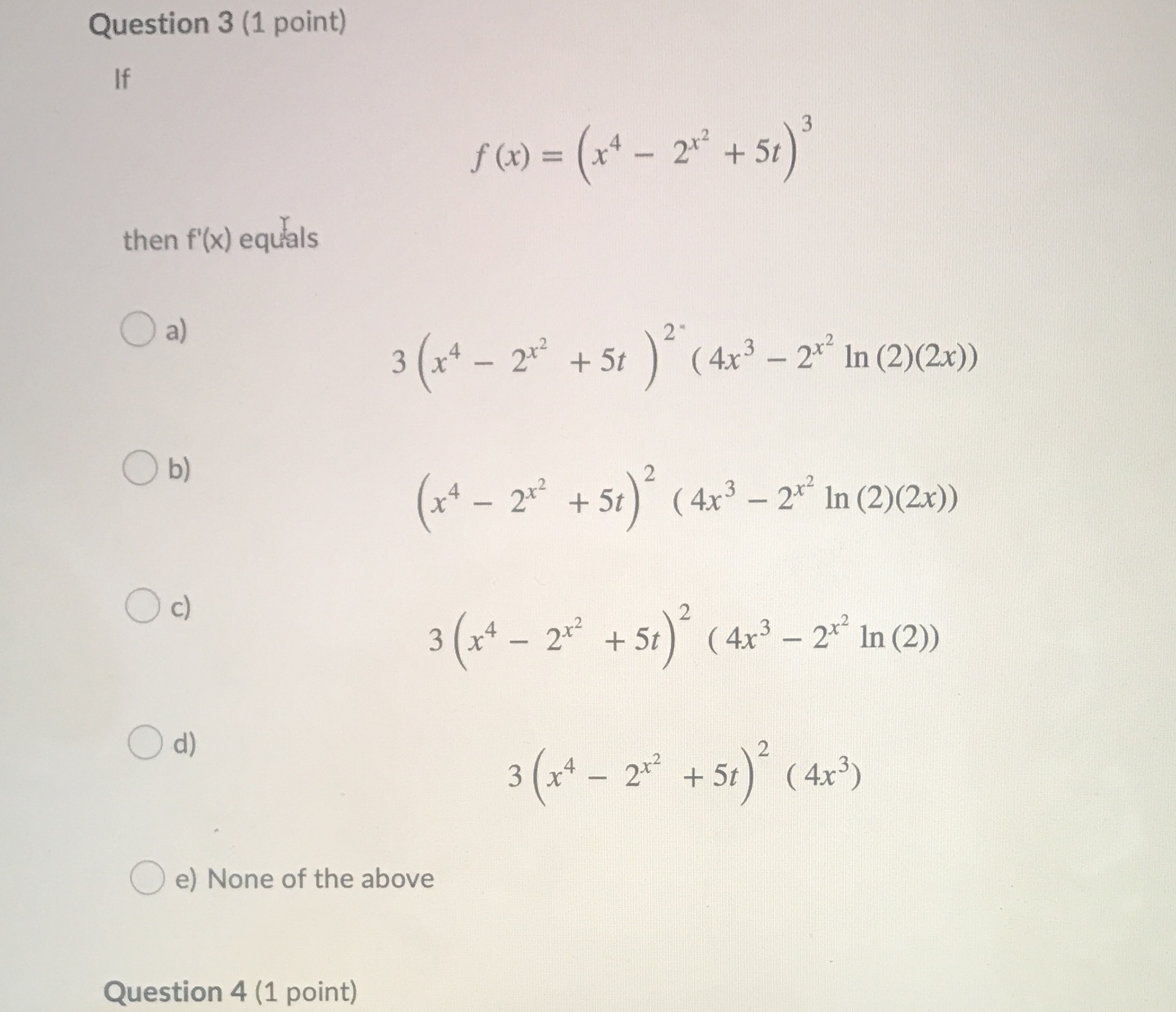 Please help me find the answer I have 20 min Question 3