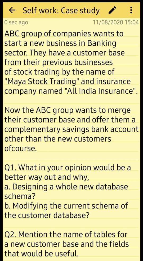 (- Self work: Case study I E 0 sec ago i'lz'DBIZUZU