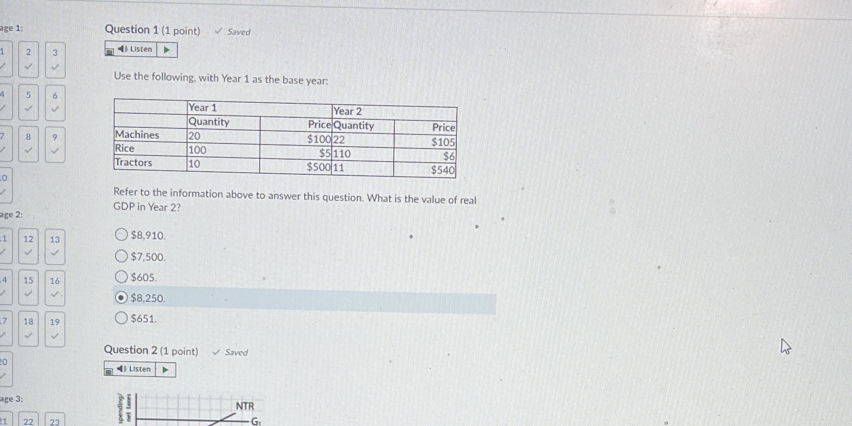 1 as the base years Year 2 Year 1 Price Quantity Price