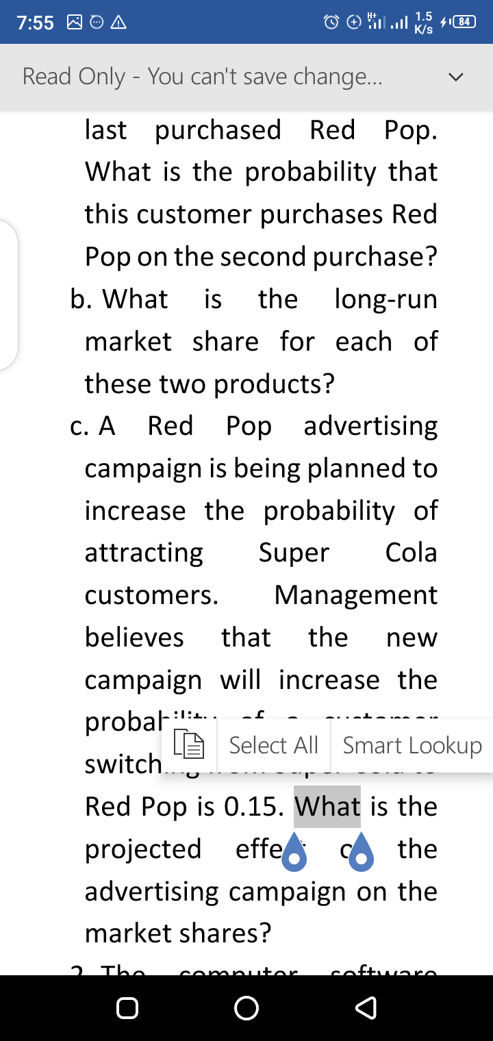 twoperiod tree diagram for a customer who last purchased Red Pop. What