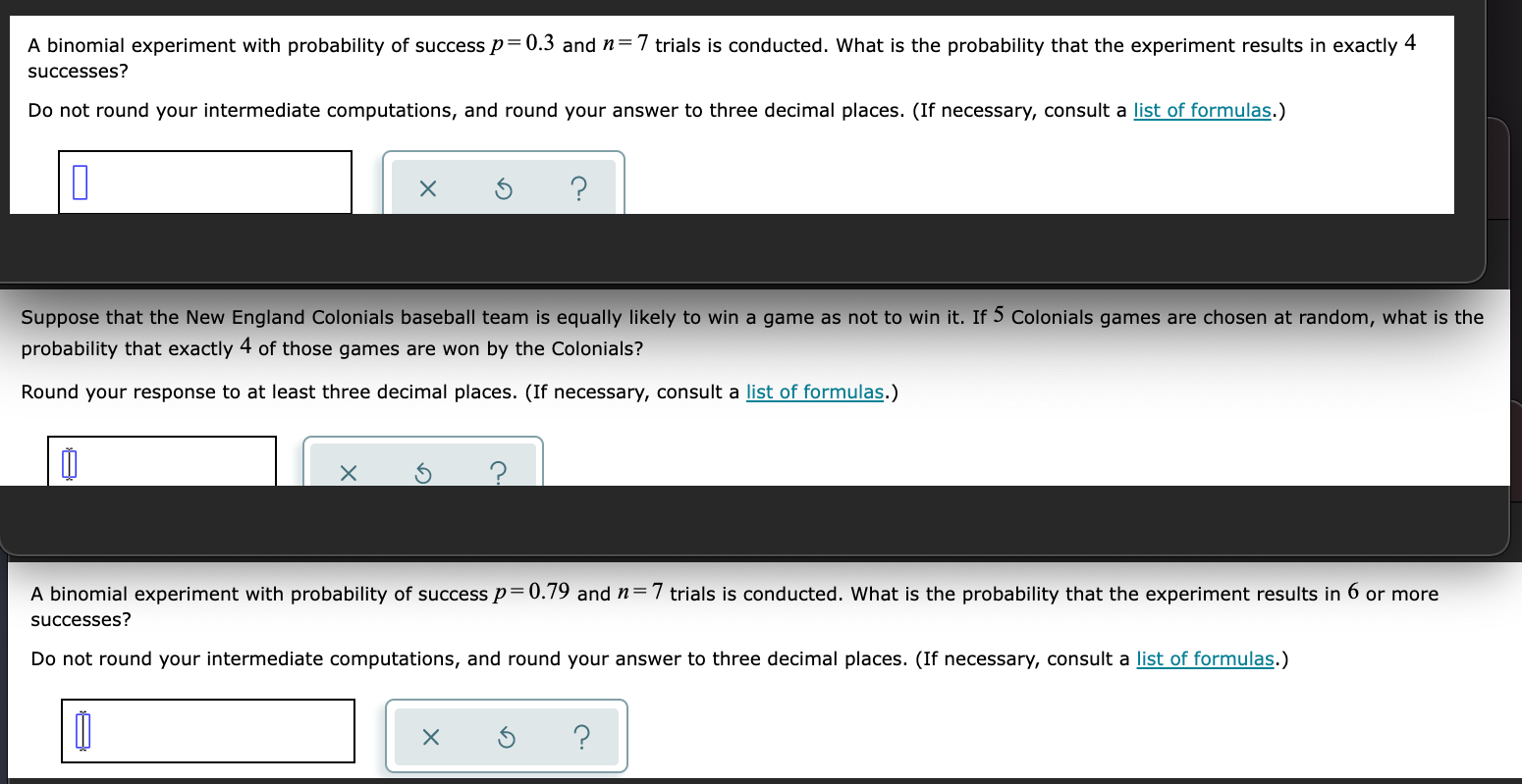 of success py = 0.25 Y follows a binomial distribution with ny