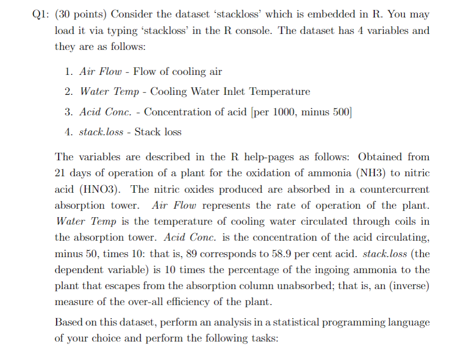 The dataset has 4 variables and they are as follows: 1. Air
