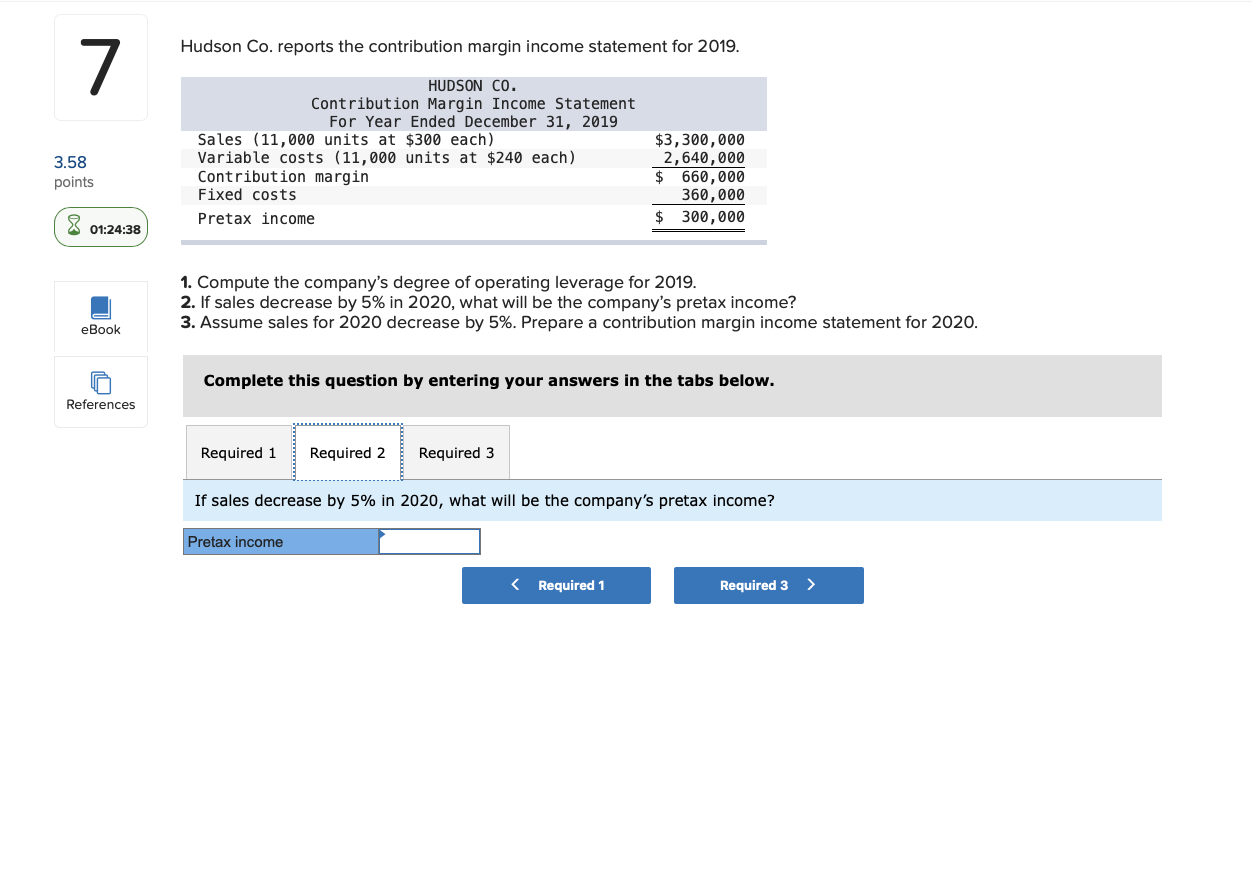 Hudson Co. reports the contribution margin income statement for 2019. Sales {11,333