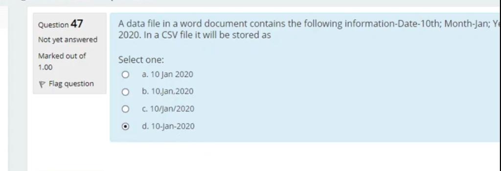 the work breakdown structure and h Not yet answered sequenced using the