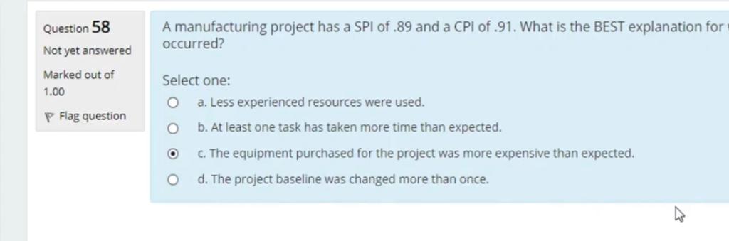 O c. The currency value of cost resources does not depend on