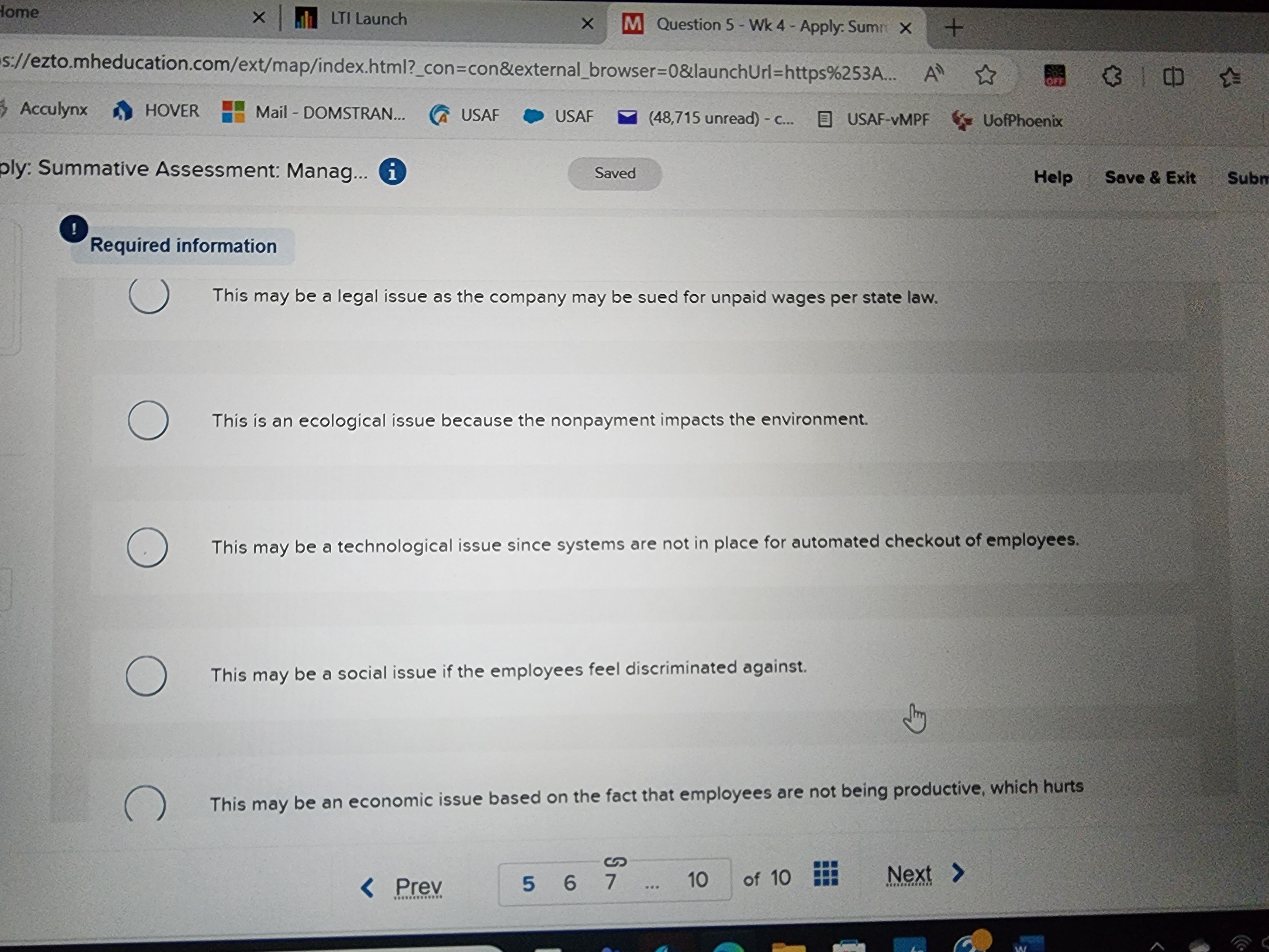 4 - Apply: Sumn X + ps://ezto.mheducation.com/ext/map/index.html?_con=con&external_browser=0&launchUrl=https... A> OPE Acculynx HOVER Mail
