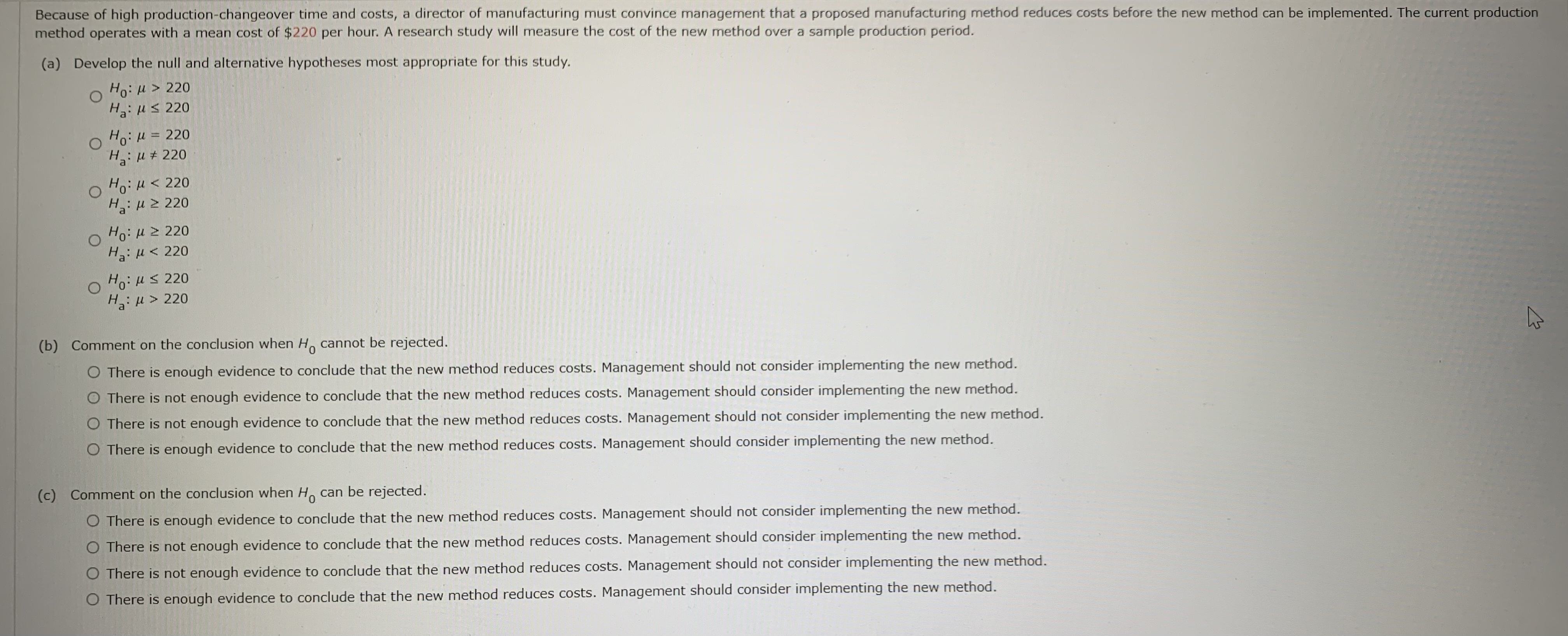 new method can be implemented. The current production method operates with a