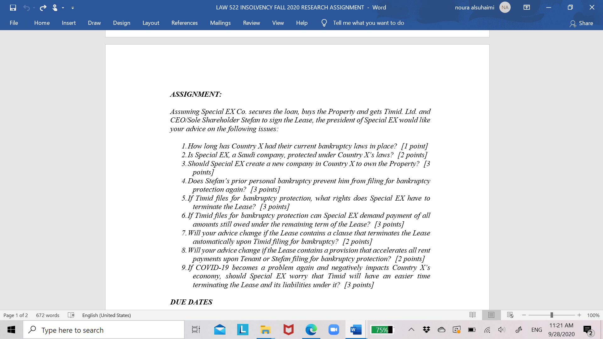 current bankruptcy laws in place?2. Is Special EX, a Saudi company, protected