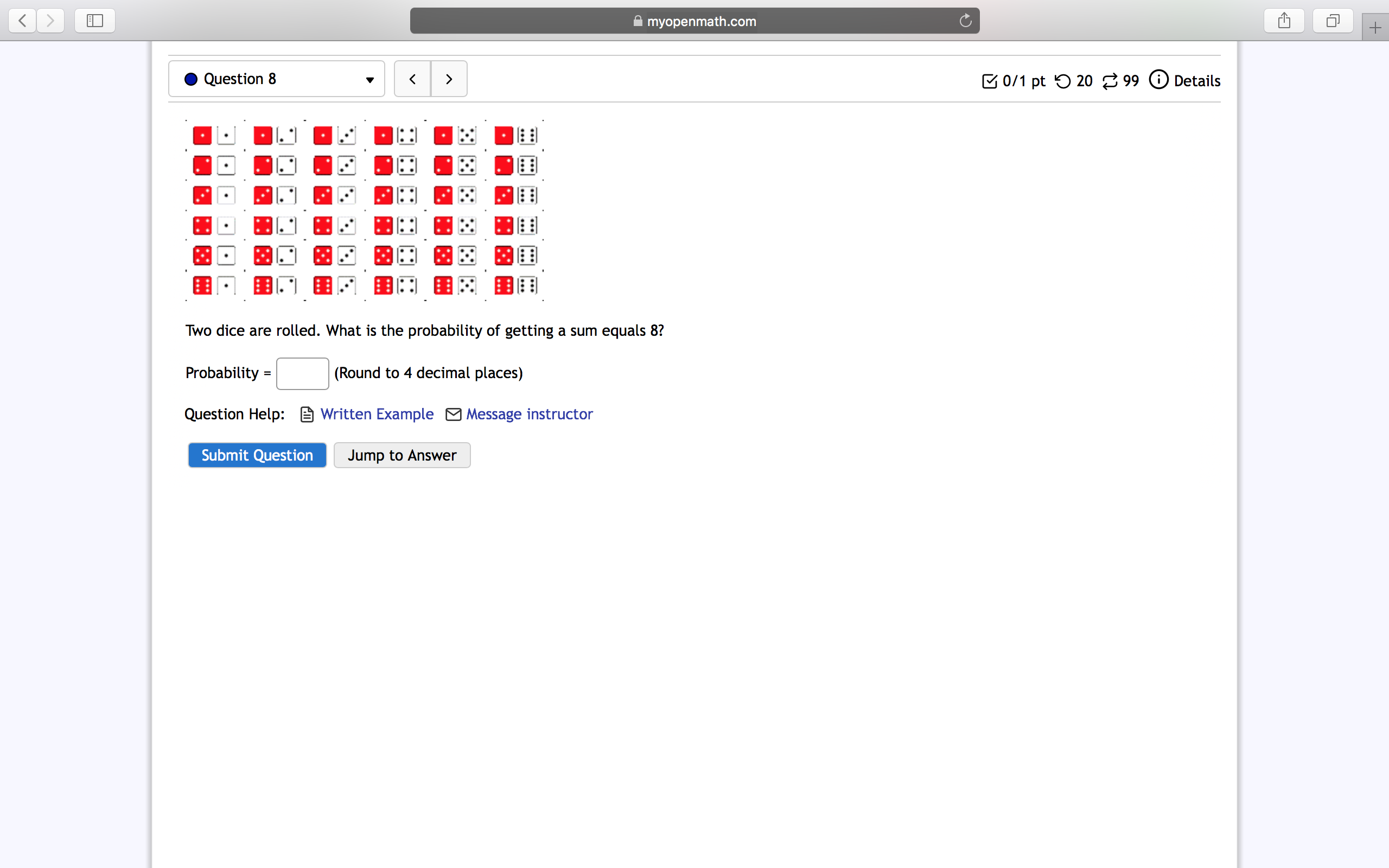 instructor Submit All Parts Jump to Answer myopenmathlcom 2' ' .Question4 vH