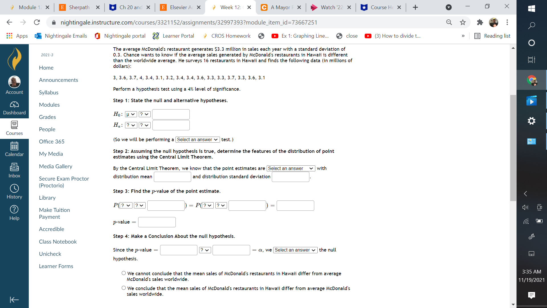 Elsevier Ac X Week 12: ( X C A Mayor F X