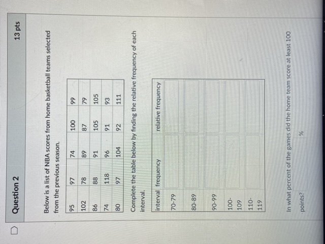 AND UPLOAD. The five number summary for a set of class grades