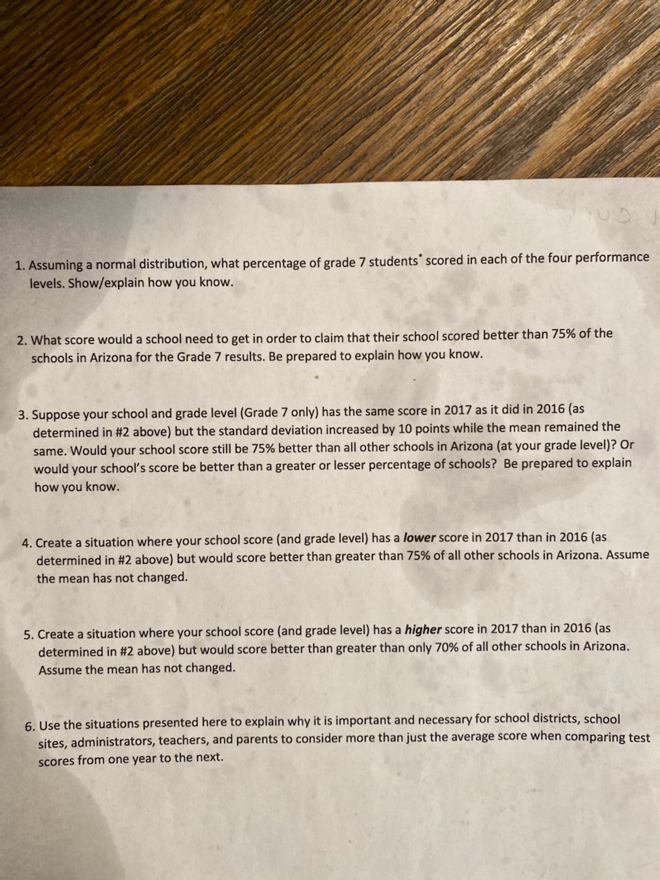 your school and grade level (Grade 7 only) has the same score