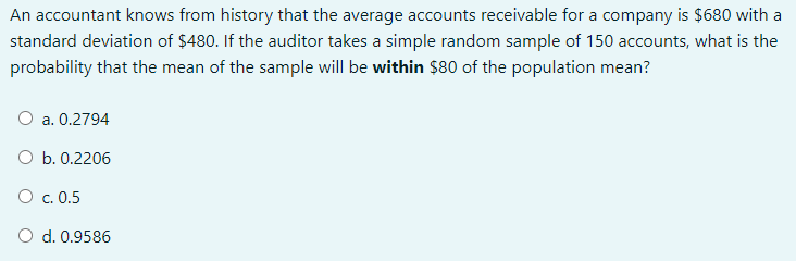 Need help in the following select the correct answer An accountant knows