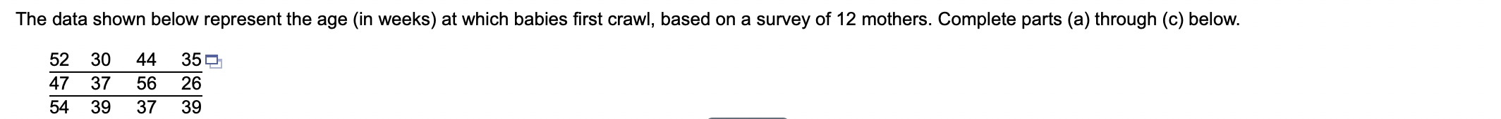 (a) through (c) below. 52 30 44 35 0 47 37 56