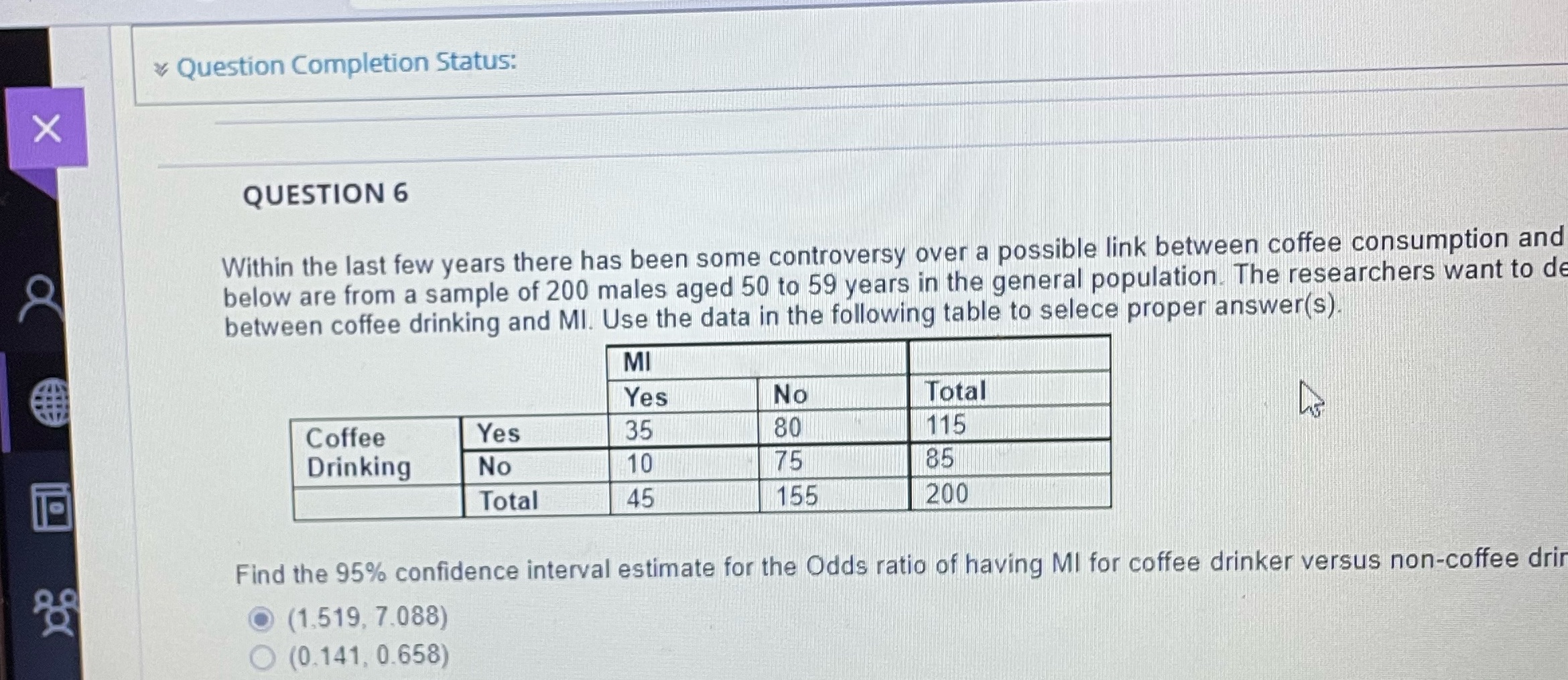 C A https://bb-csuohio.blackboard.com/ultra/courses/_140669_1/cl/outline?legacyUrl=~2Fwebapps~2Fblackboard-2Fconten... G * Question Completion Status: X QUESTION 9 3