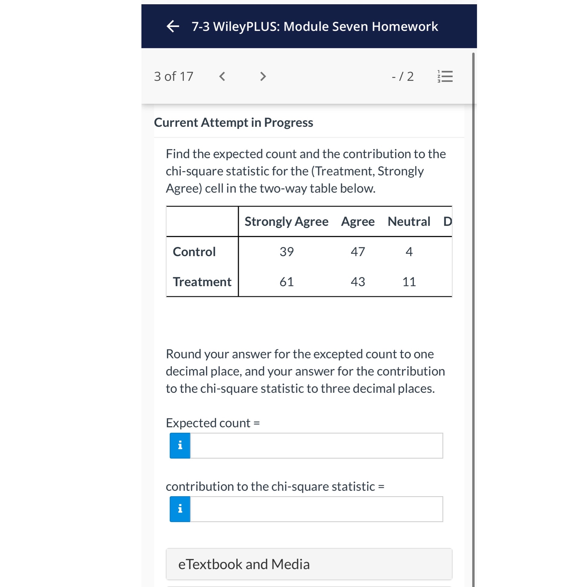  6 7-3 WileyPLUS: Module Seven Homework 1 30f17 -/2 :2 Current