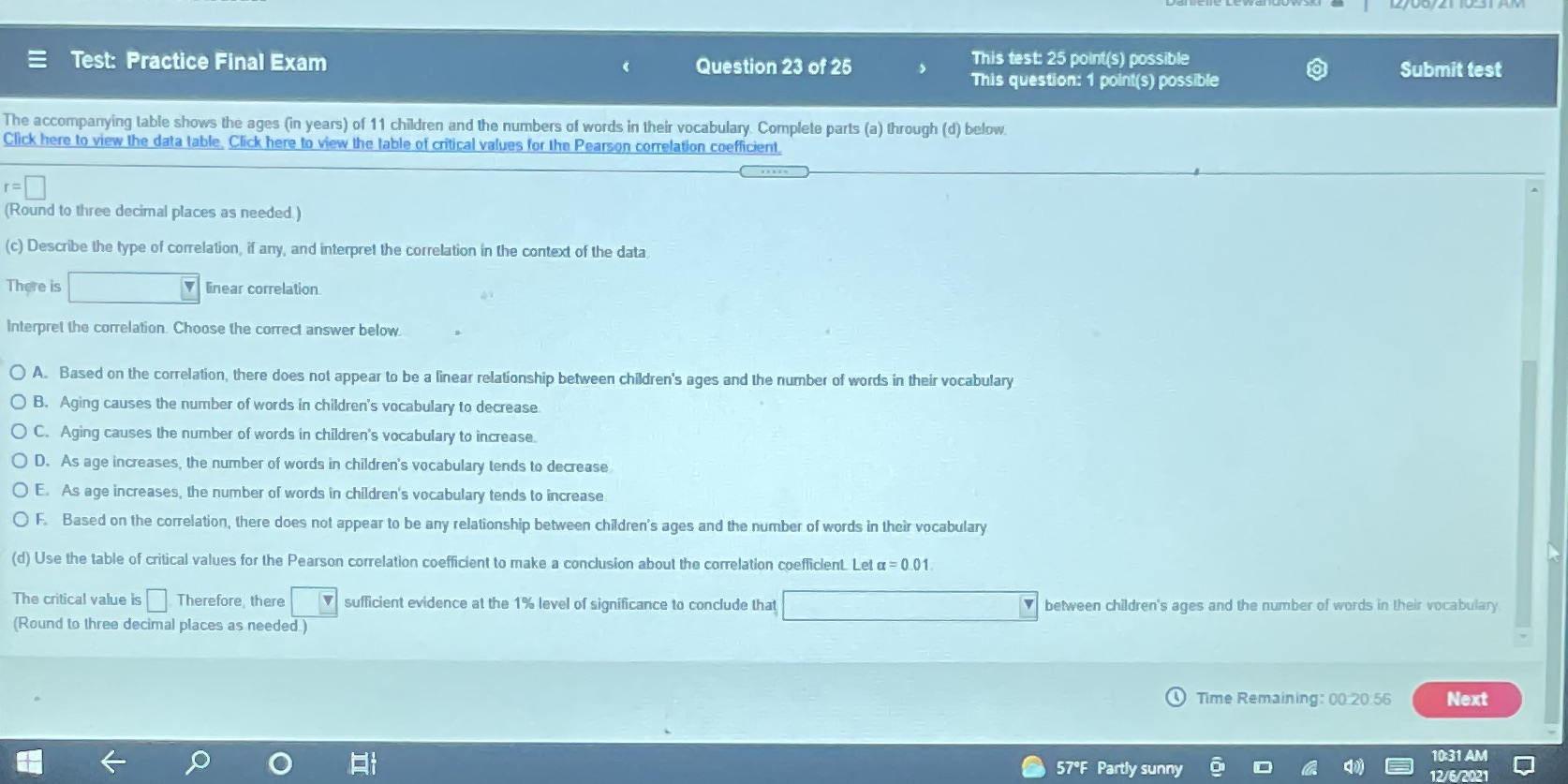 what other information do you need? Updates photo Test: Practice Final Exam