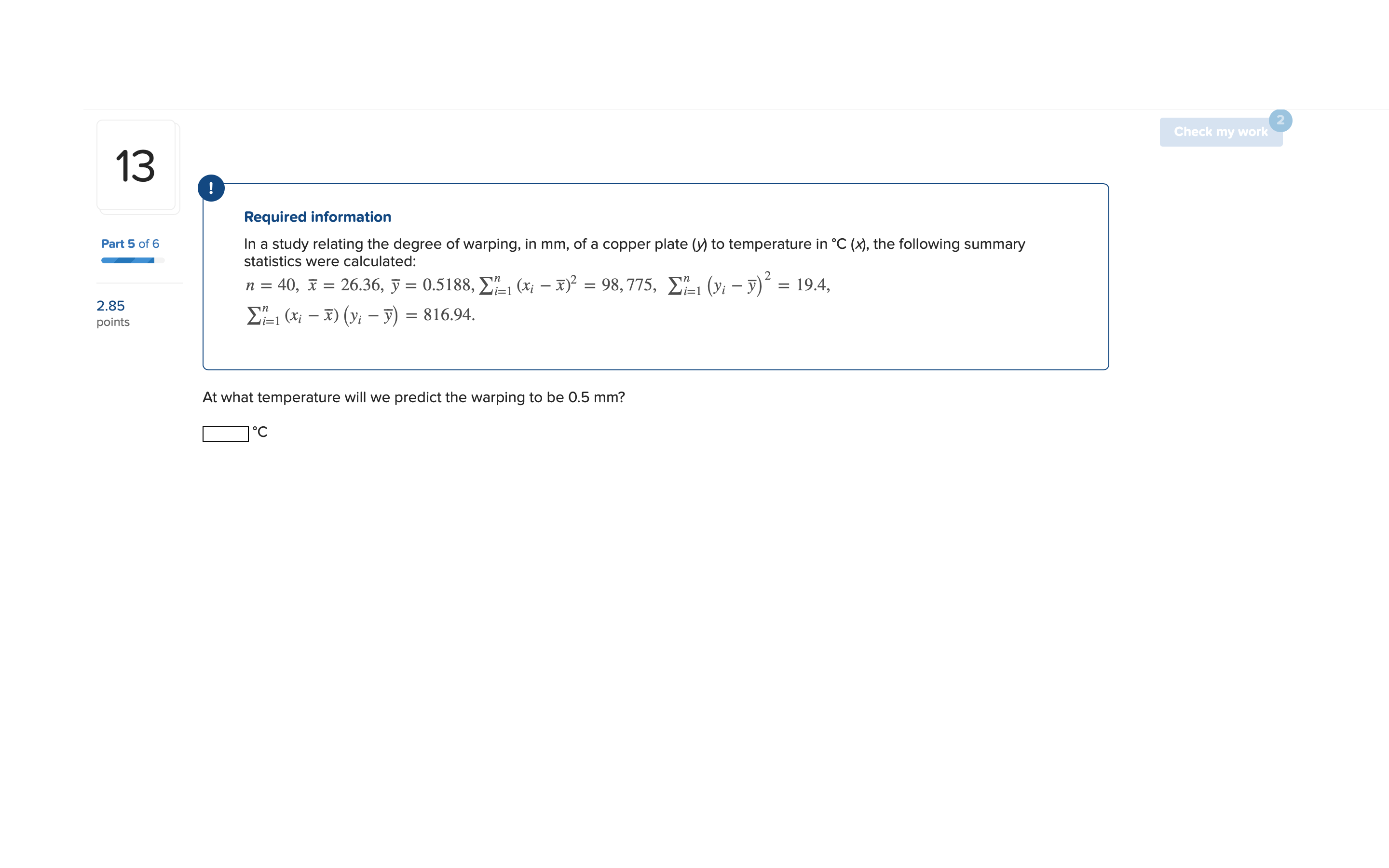 degree of warping, in mm, of a copper plate 04 to temperature