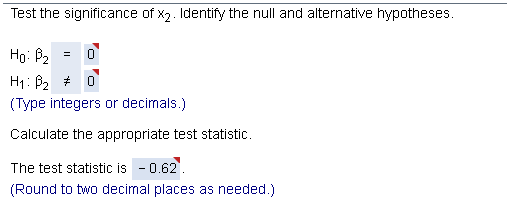 8 3a. Using technology, construct a regression model using both independent variables.