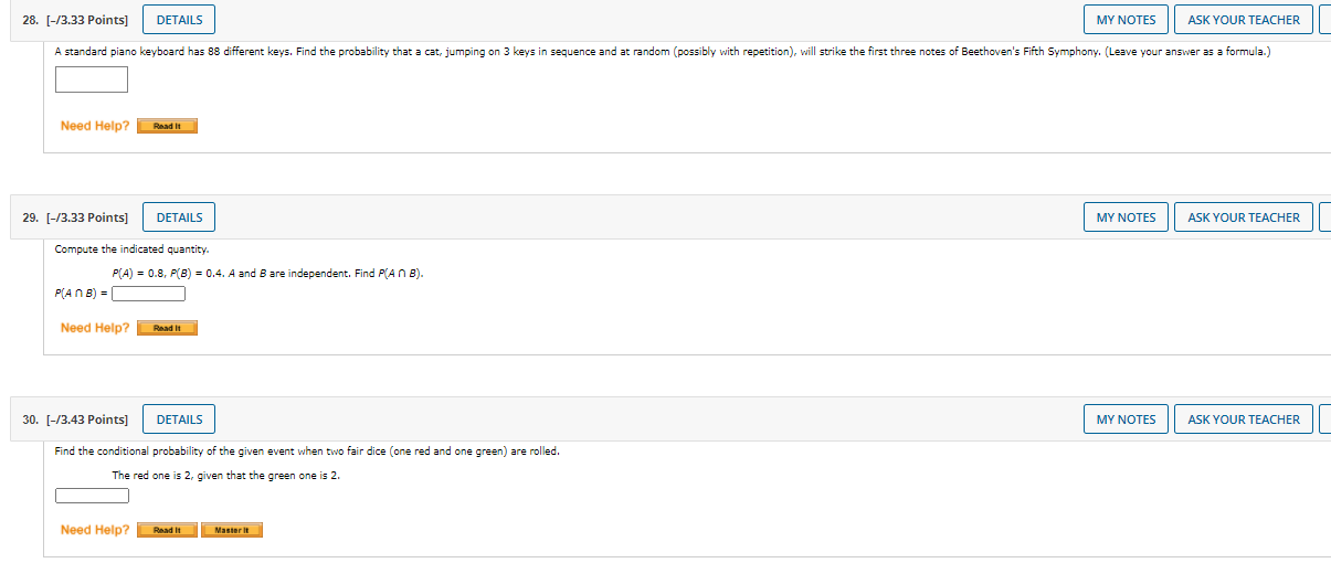 7. [-/3.33 Points] DETAILS Decide which of the two given functions is