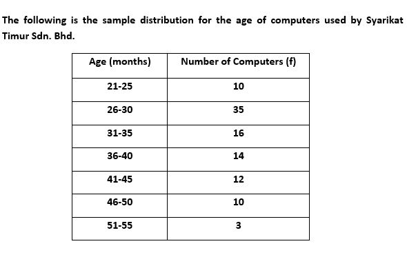 (8 marks) c) Standard deviation (13 marks) d) Person Coefficient of Skewness
