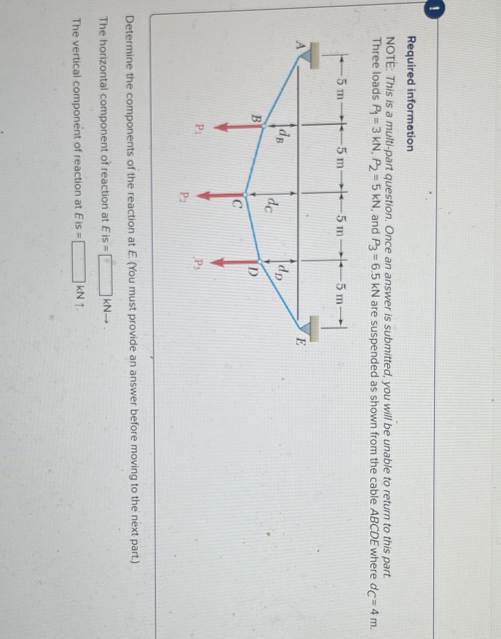 Please be clear Required information NOTE: This is a multi-part question. Once