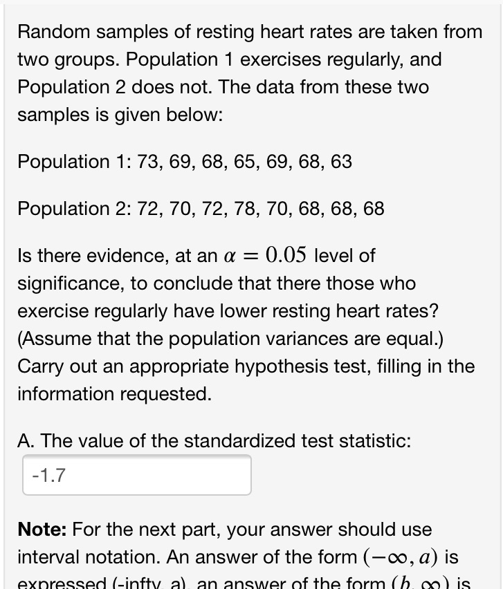 I need to find the test statistic, p value and rejection region.