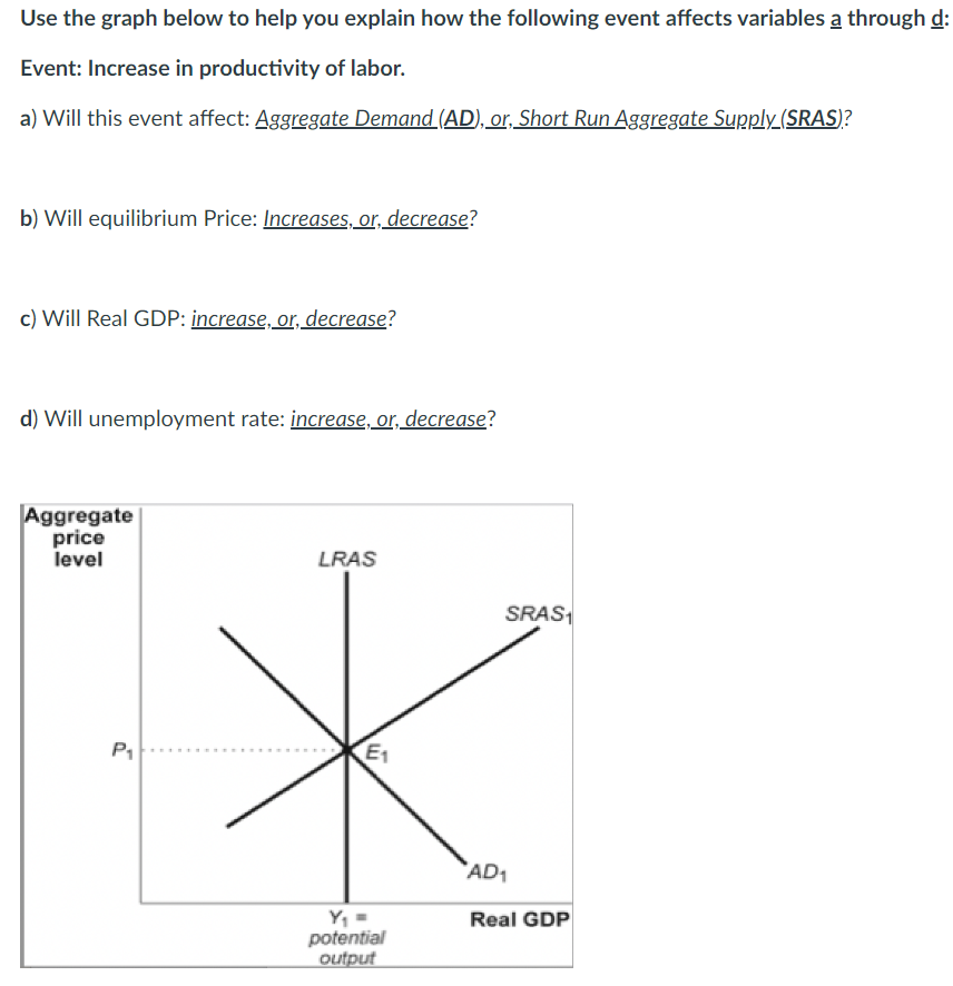 Decrease Decrease Decrease Event 1: American consumers expect general price to rise