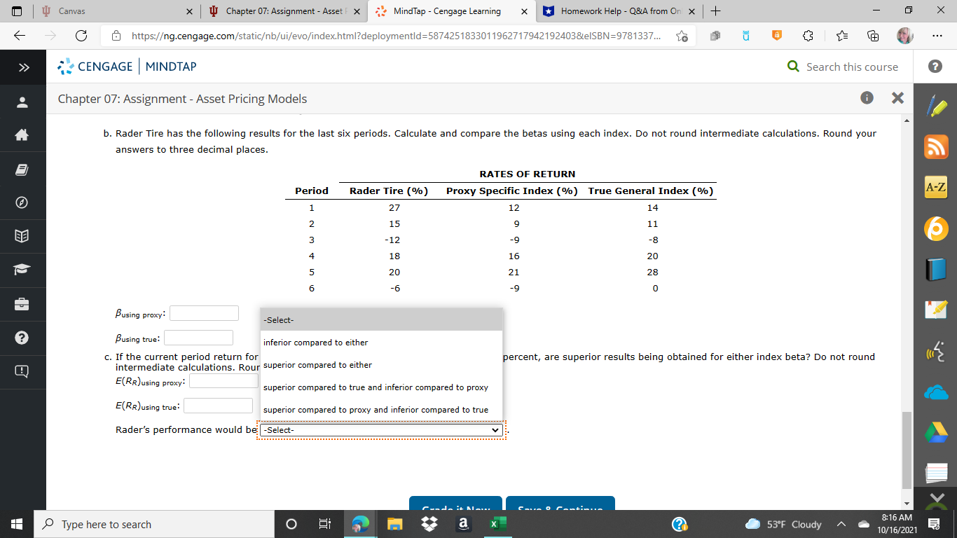 market line graph for each of the following conditions: a. (1) RFR