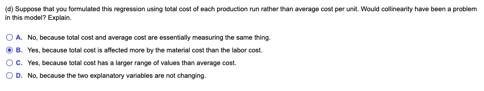 for x, is large. O C. No, because the p-value for x,