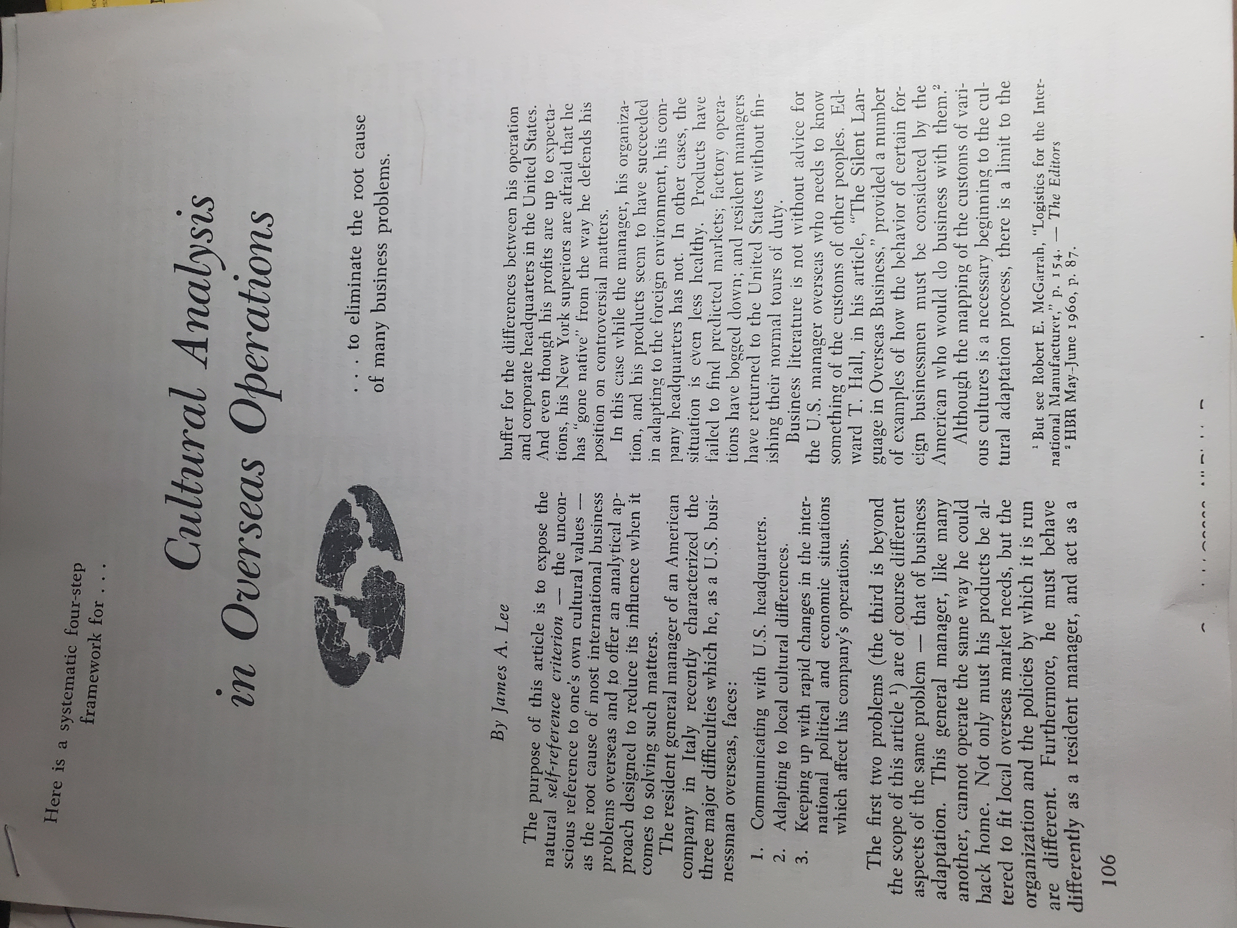  Here is a systematic four-step framework for . .. Cultural Analysis