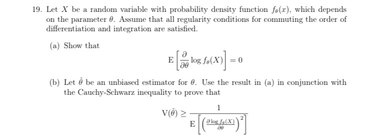 fe(r), which depends on the parameter 0. Assume that all regularity conditions