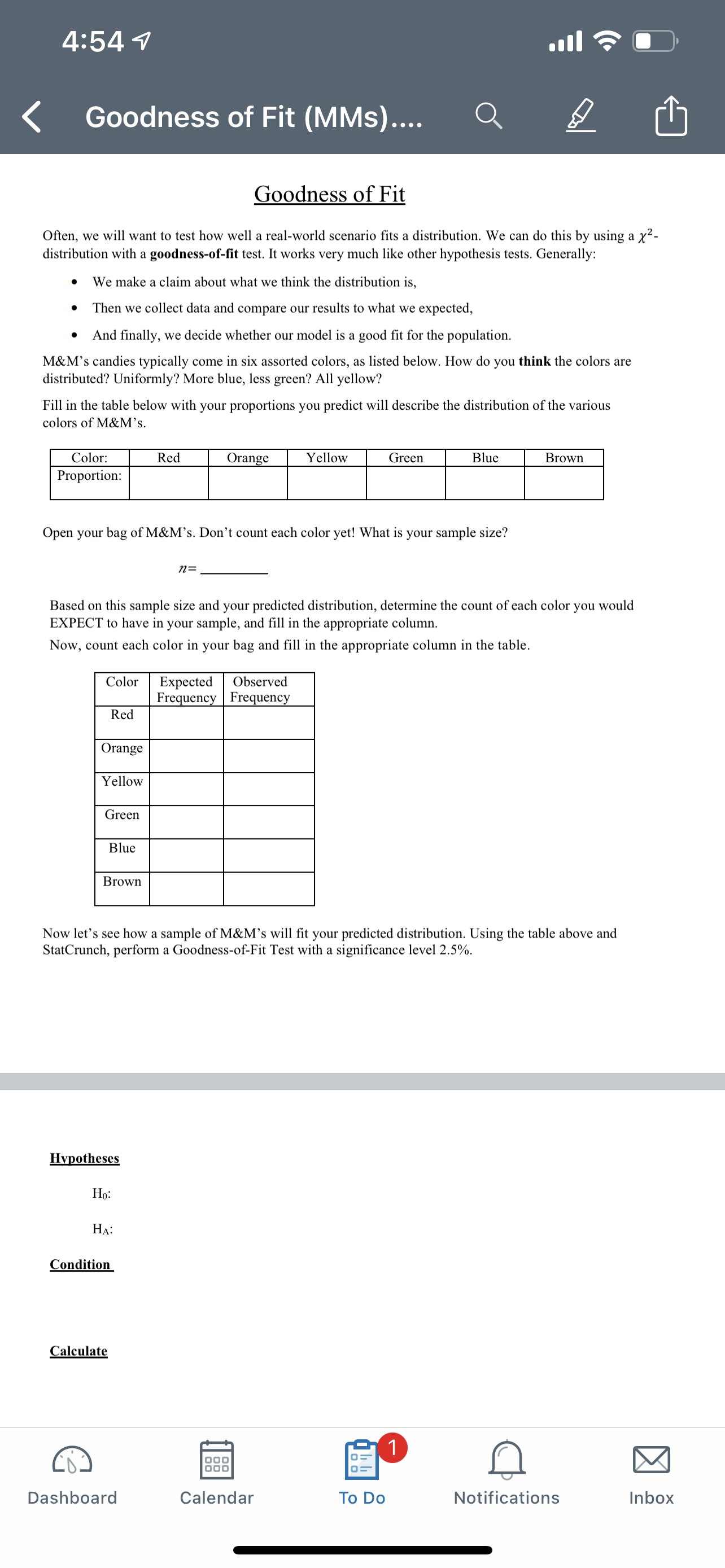 want to test how well a real-world scenario fits a distribution. We