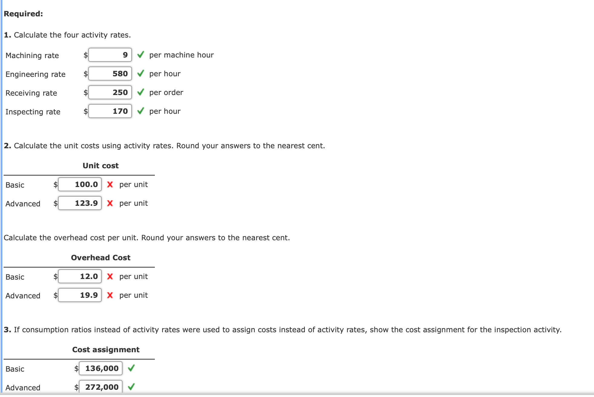  Please show steps so I can understand (especially for Q2) Activity-Based