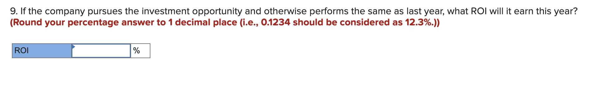 minimum required rate of return is 10%. \f2. What is last year's