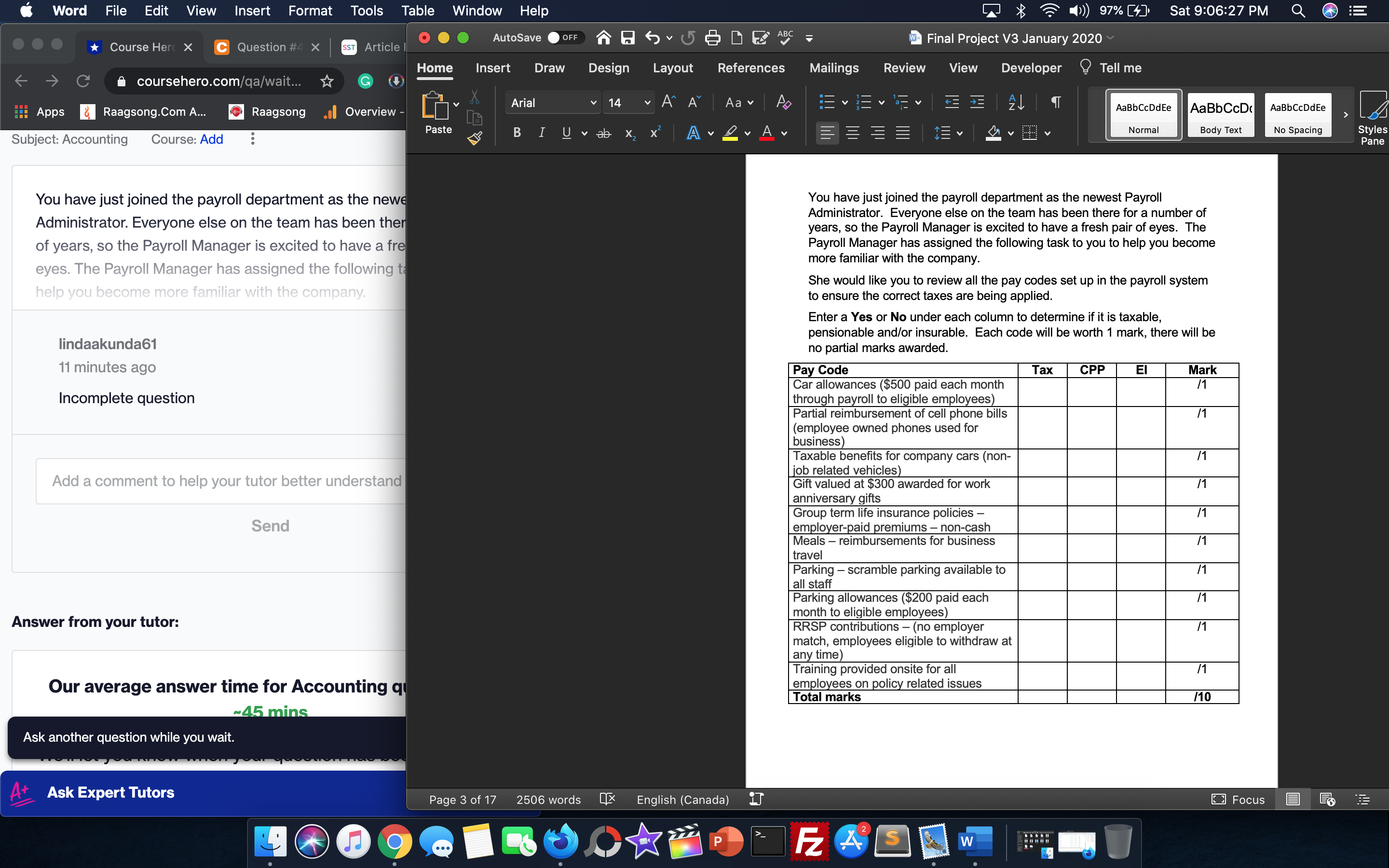  Q 6 Word File Edit View Insert Format Tools Table Window