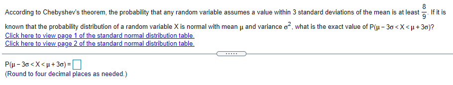 random varia ble X is normal with mean p and variance 52,