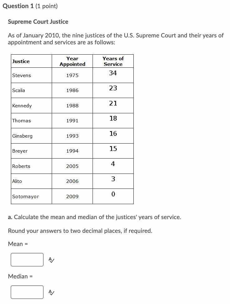  Question 5 (1 point) d. If the same nine justices were
