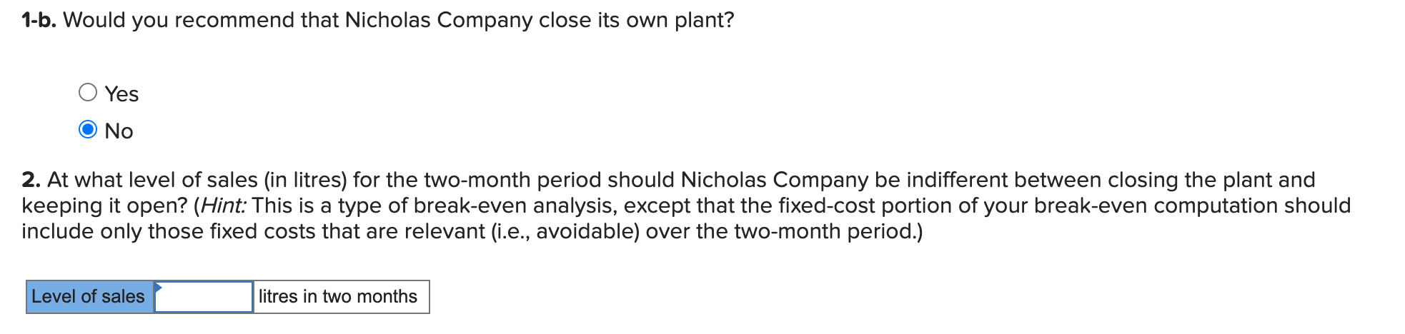 Homework 9 - Chapter 12Question: (Note: This type of decision is