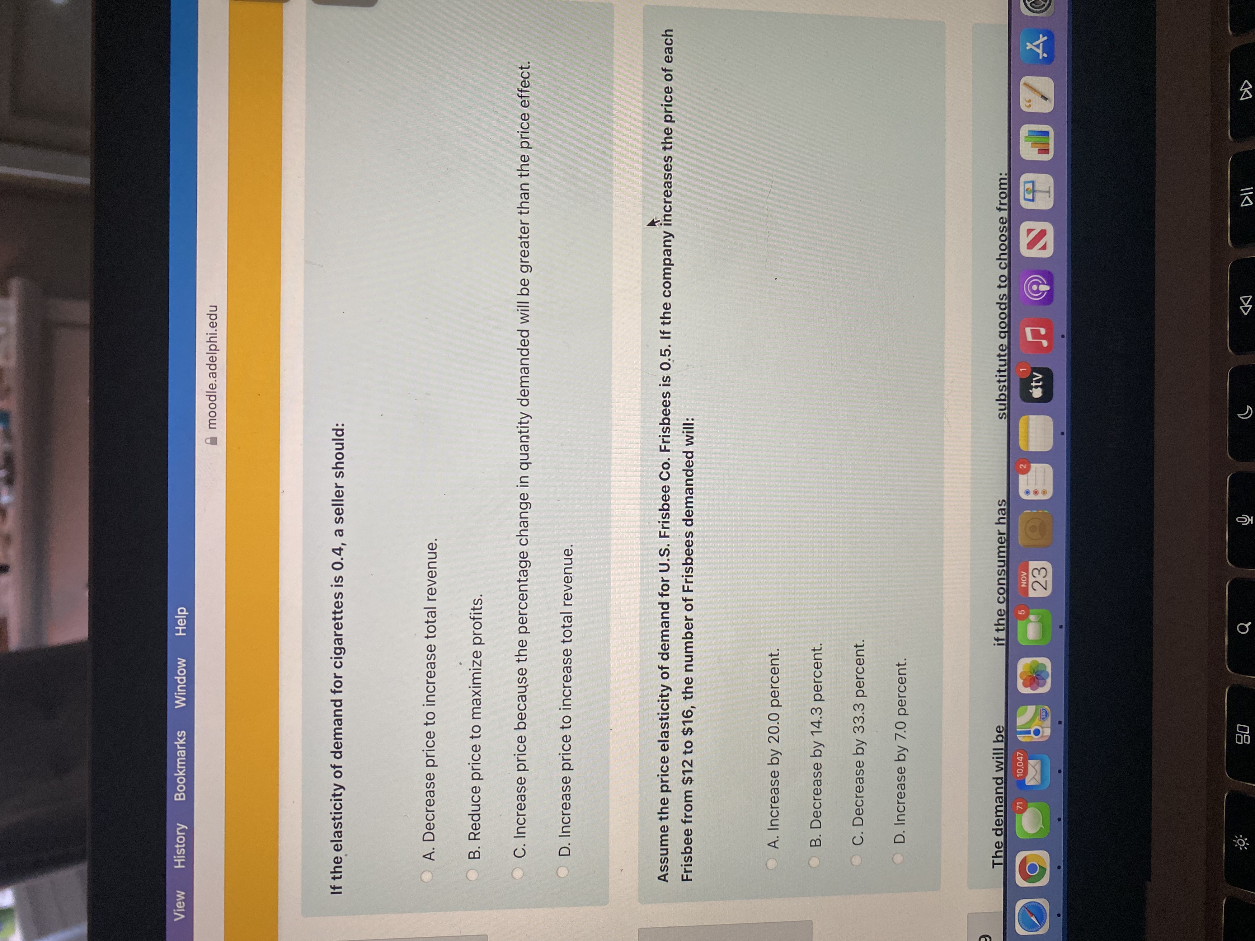 price to increase total revenue. B. Reduce price to maximize profits. C.