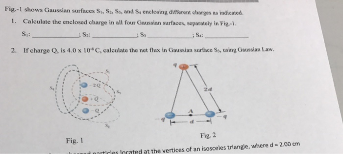 square of the radius "r" of the Gaussian surface. O F. infinite.(2)