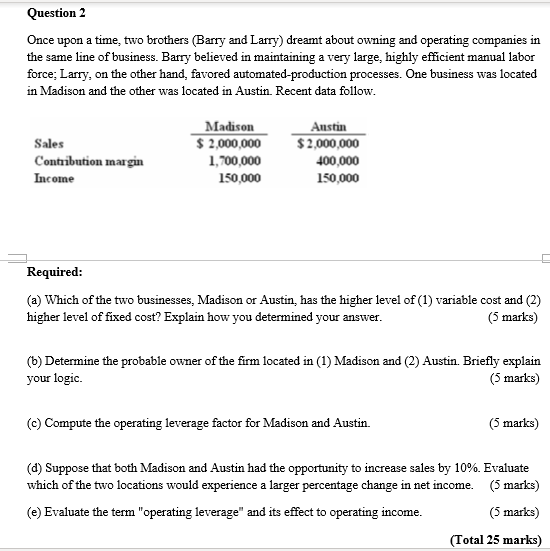 Hello, hope you can help me..... Question 2 Once upon a time,