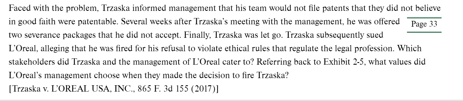  1.) Create a WH Framework chart, similar to Exhibit 2.2. Refer