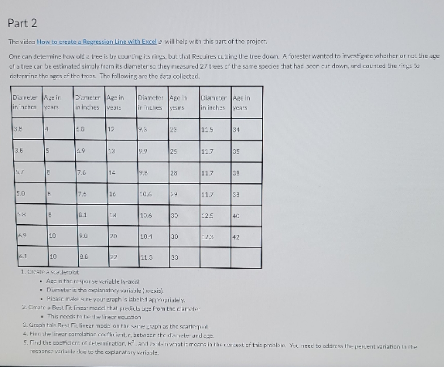 assignment Part 2 The videa How to create a Regression Line with