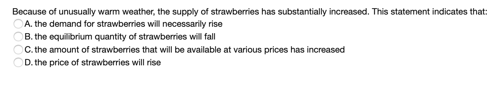 price to fall \"5- 0. market forces will cause the price to